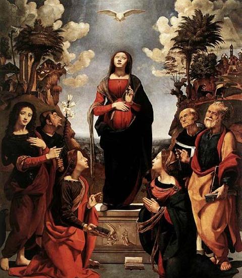 Piero di Cosimo Immaculate Conception with Saints oil painting picture